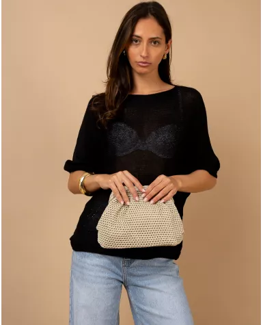 Top oversize maille