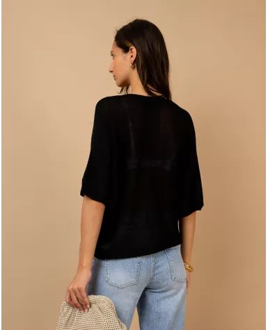 Top oversize maille