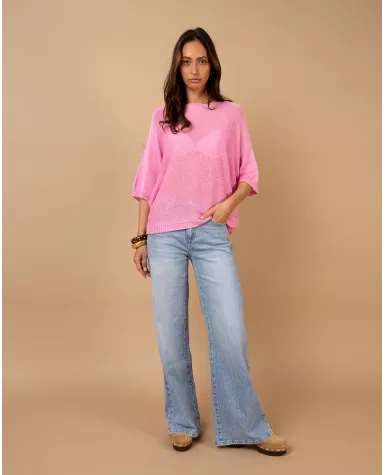 Top oversize maille