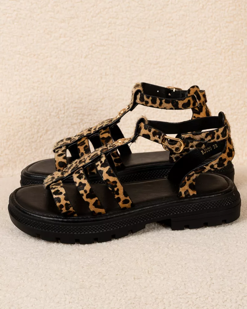 Sandales léopard