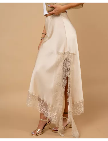 Jupe asymétrique dentelle