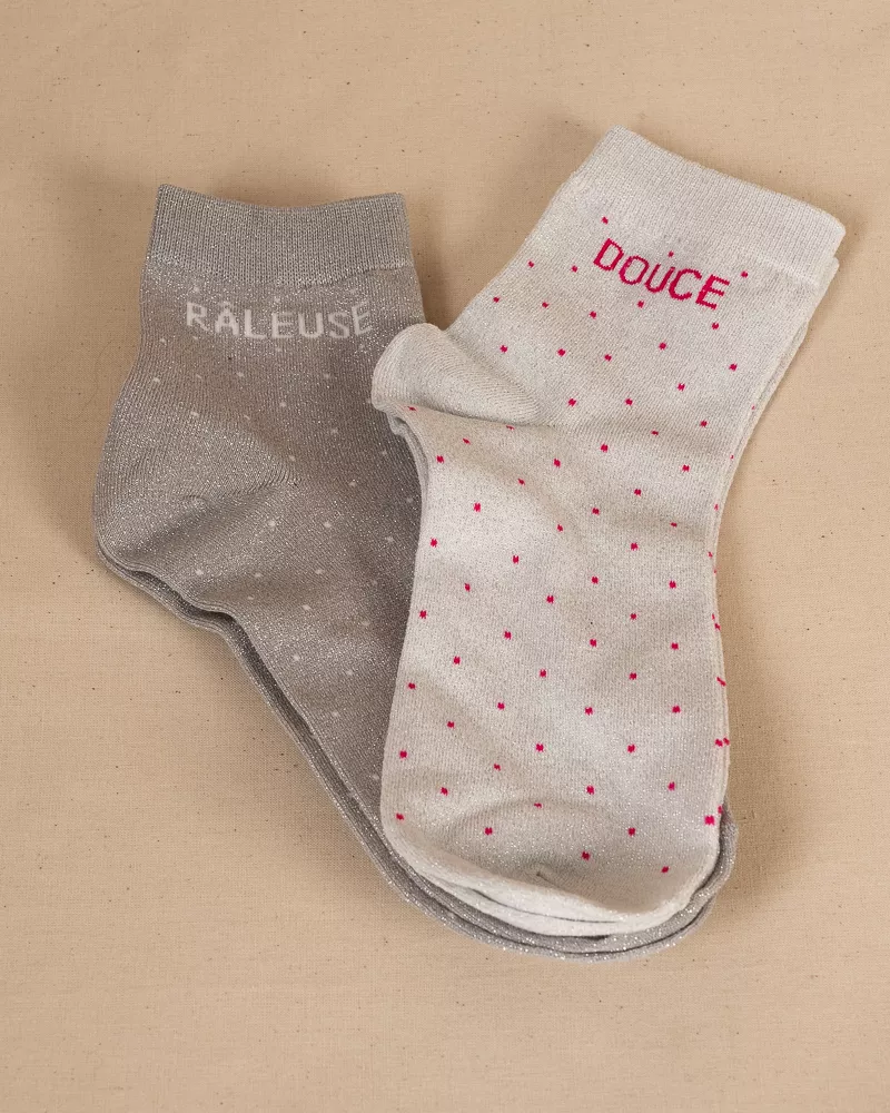 Chaussettes pois message