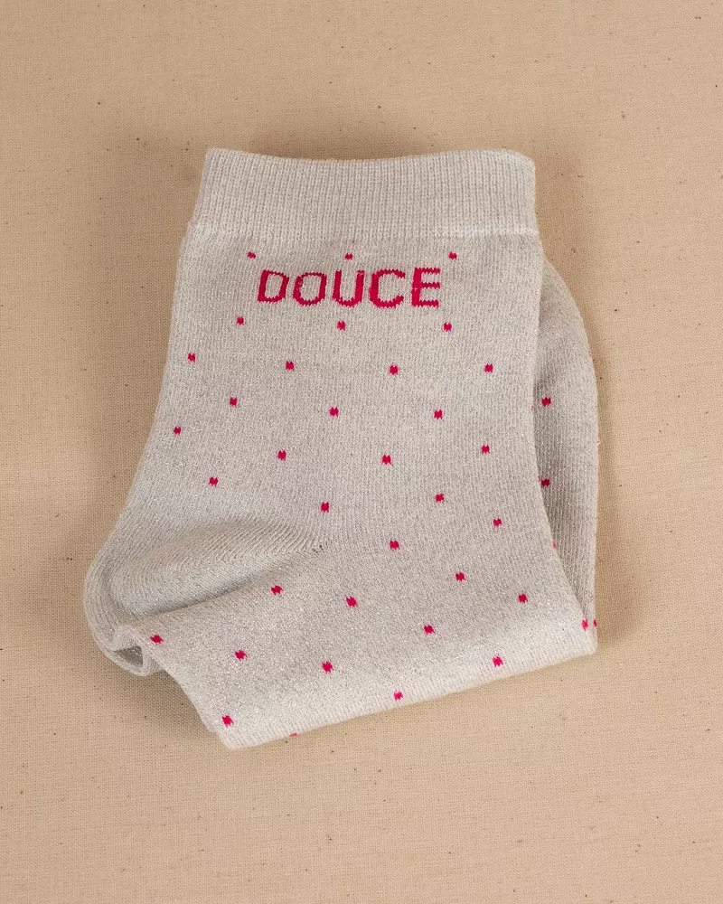Chaussettes pois message