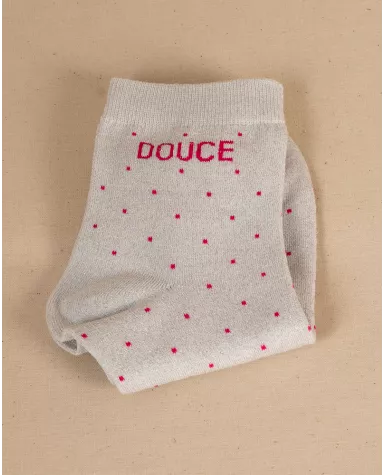 Chaussettes pois message