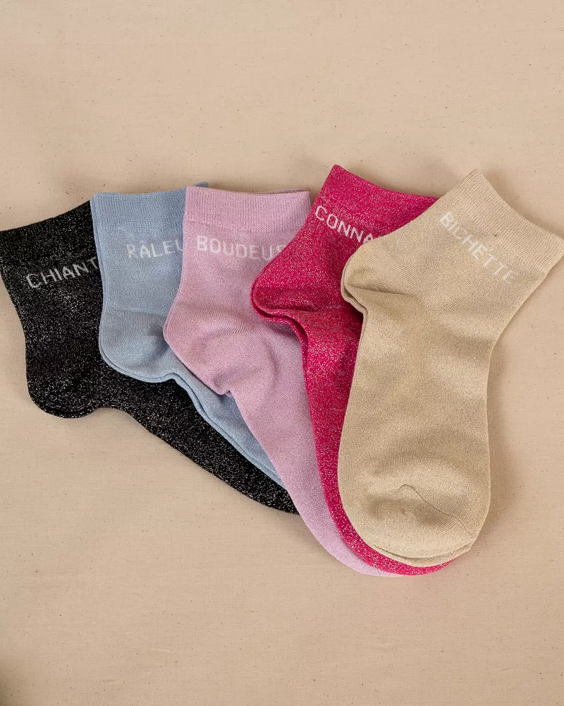 Chaussettes lurex message