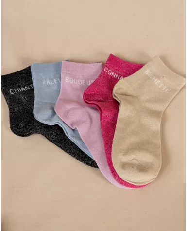 Chaussettes lurex message