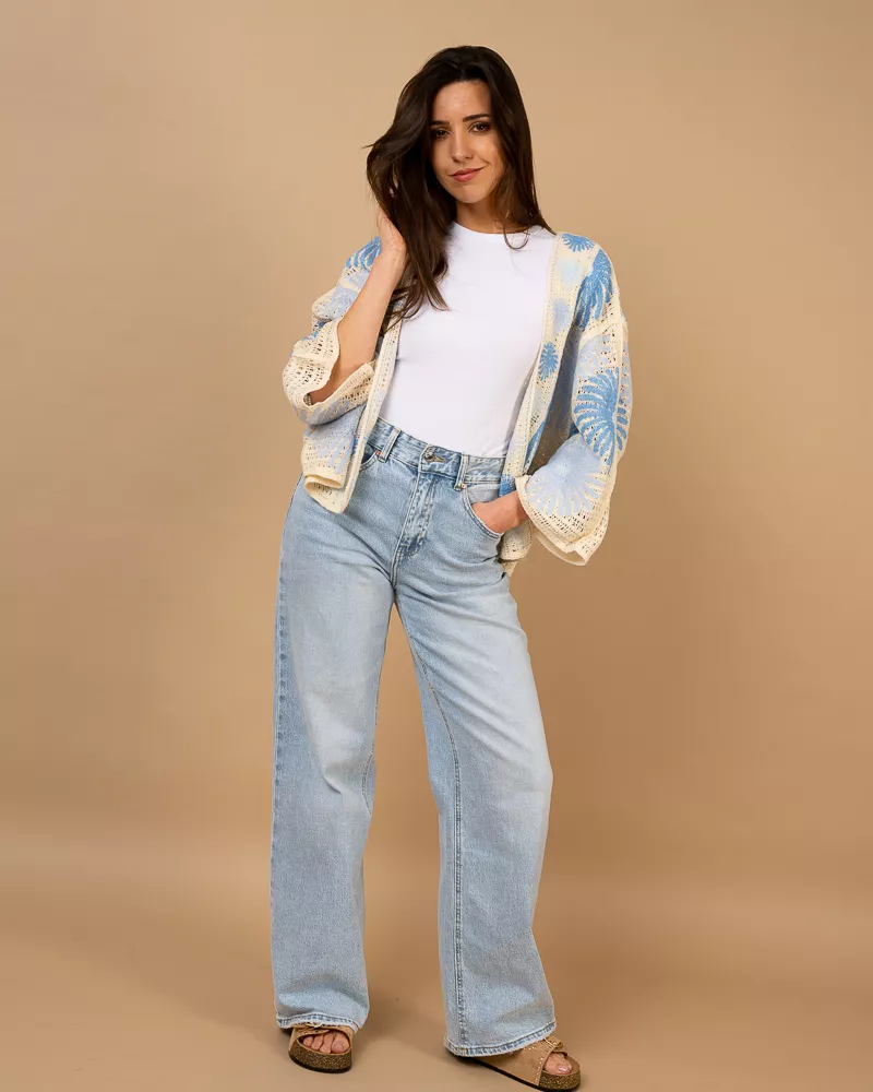 Gilet macramé soleil