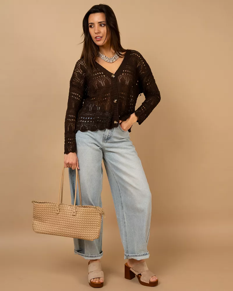 Gilet maille ajourée Gilet maille ajourée