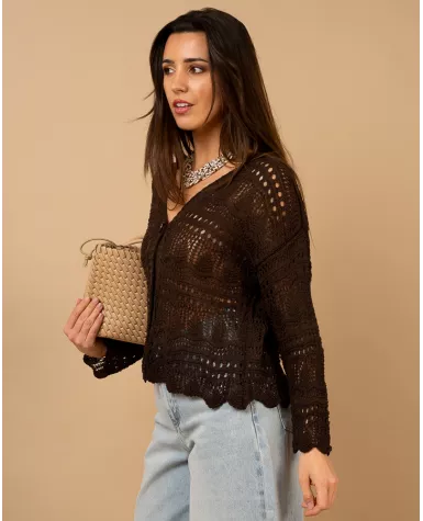 Gilet maille ajourée Gilet maille ajourée
