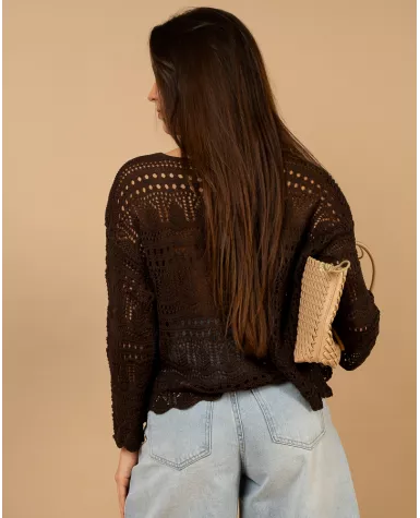 Gilet maille ajourée Gilet maille ajourée