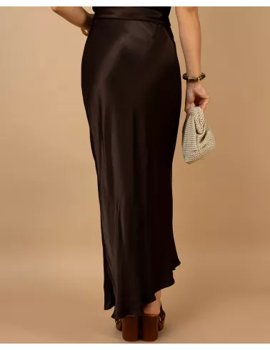 Jupe longue effet satin