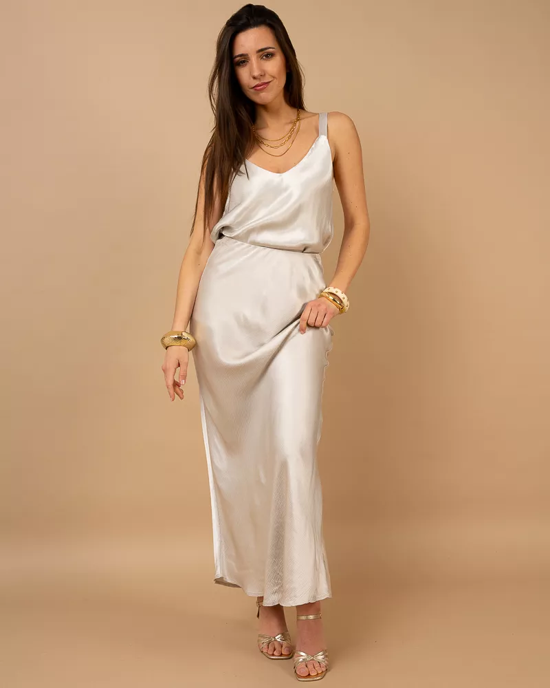 Jupe longue effet satin