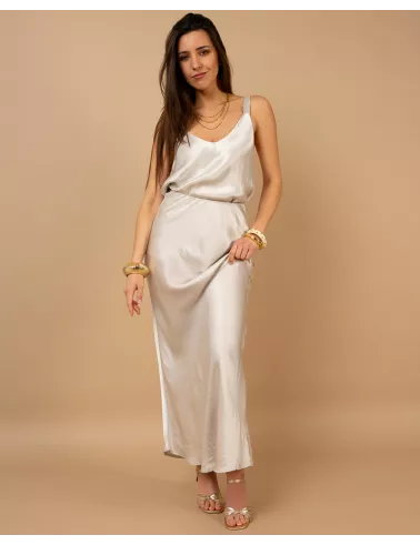 Jupe longue effet satin