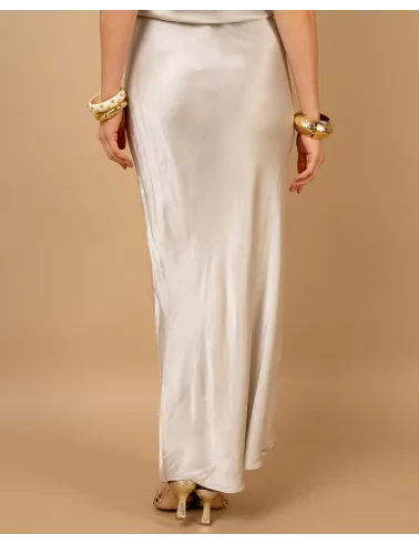 Jupe longue effet satin