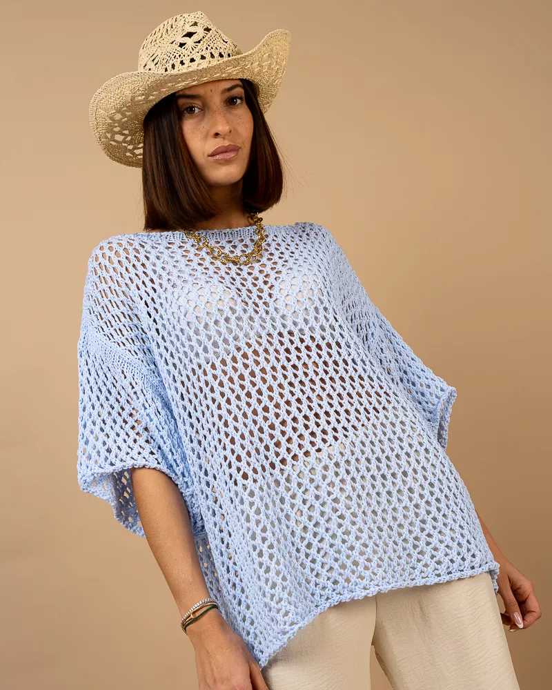 Top maille ajourée
