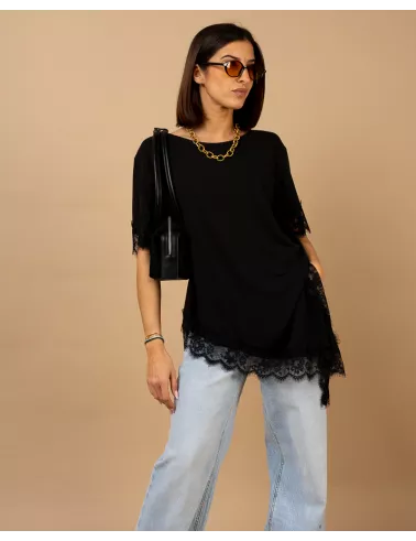 T-Shirt bord dentelle