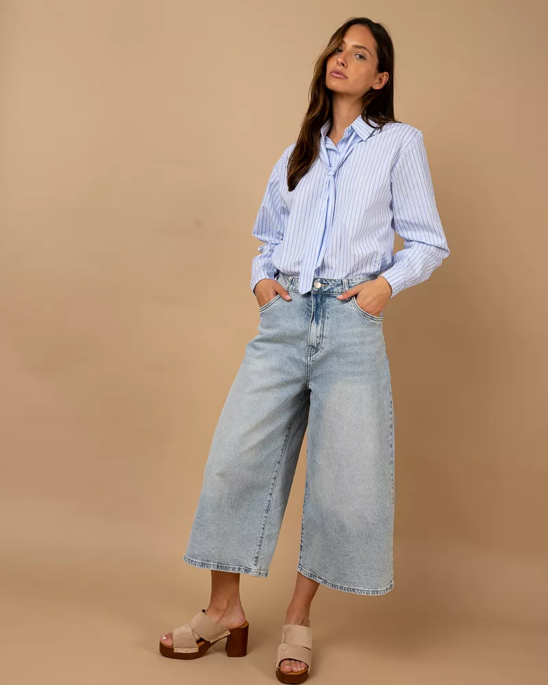 Chemise rayée cravate