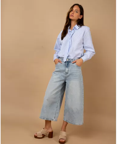 Chemise rayée cravate