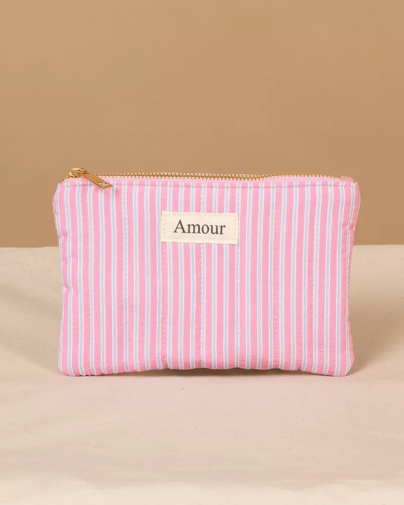 Pochette rayée amour