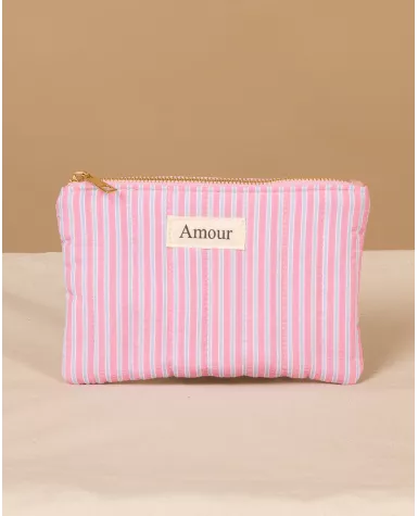 Pochette rayée amour