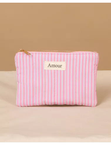 Pochette rayée amour