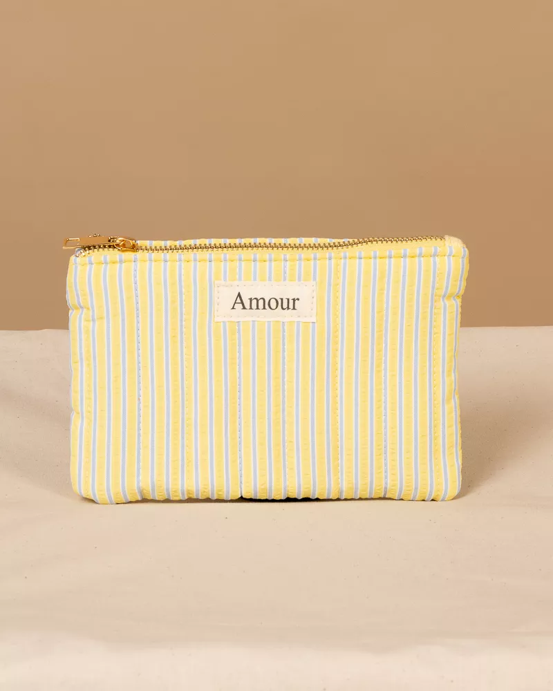 Pochette rayée amour