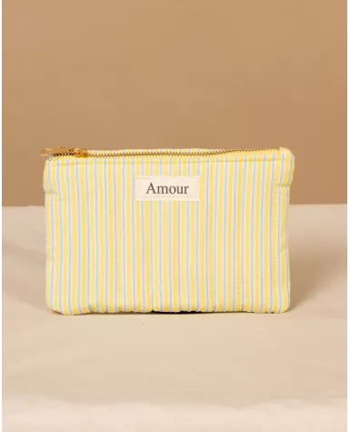 Pochette rayée amour