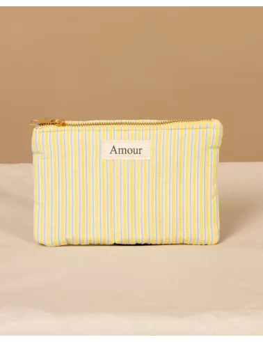 Pochette rayée amour