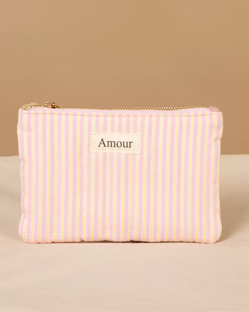 Pochette rayée amour