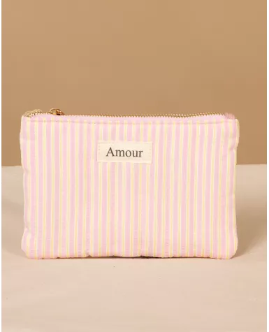 Pochette rayée amour