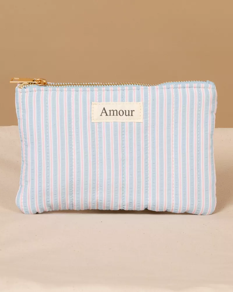 Pochette rayée amour