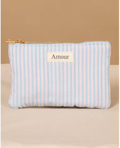 Pochette rayée amour