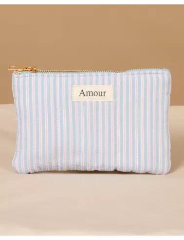 Pochette rayée amour