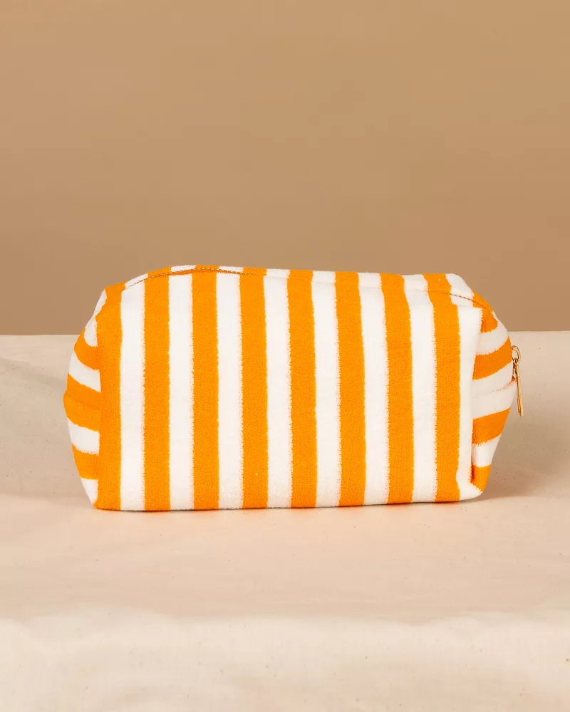 Pochette rayée éponge