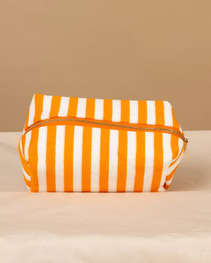 Pochette rayée éponge