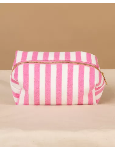 Pochette rayée éponge