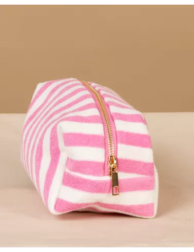 Pochette rayée éponge