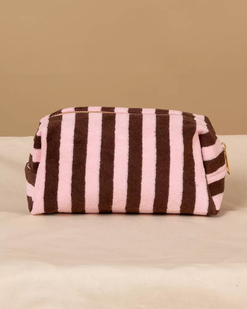 Pochette rayée éponge