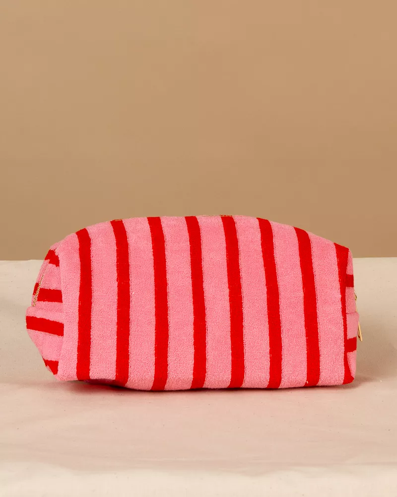 Pochette rayée éponge