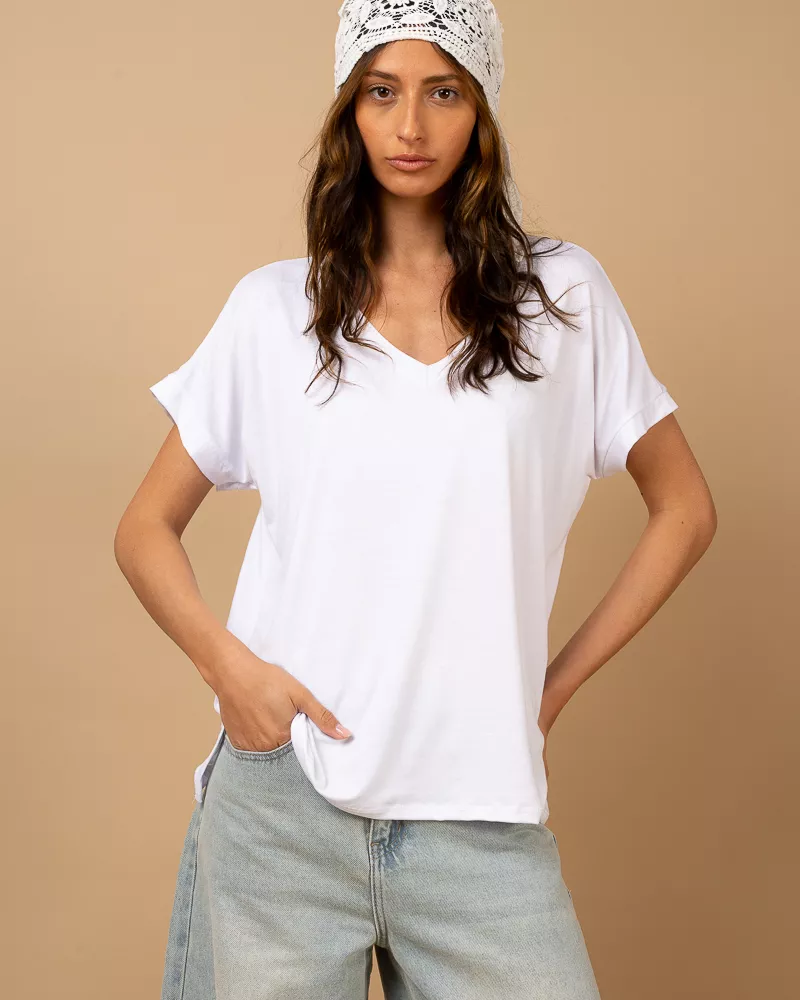 T-shirt oversize viscose