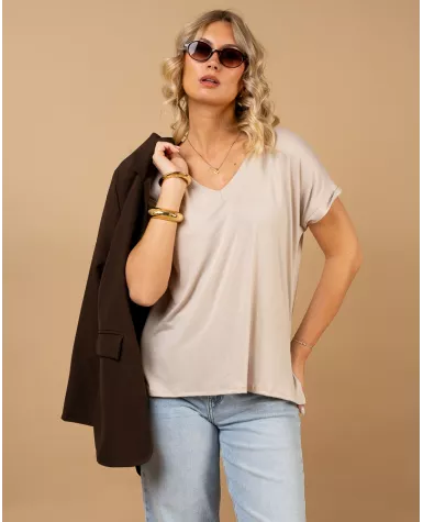 T-shirt oversize viscose