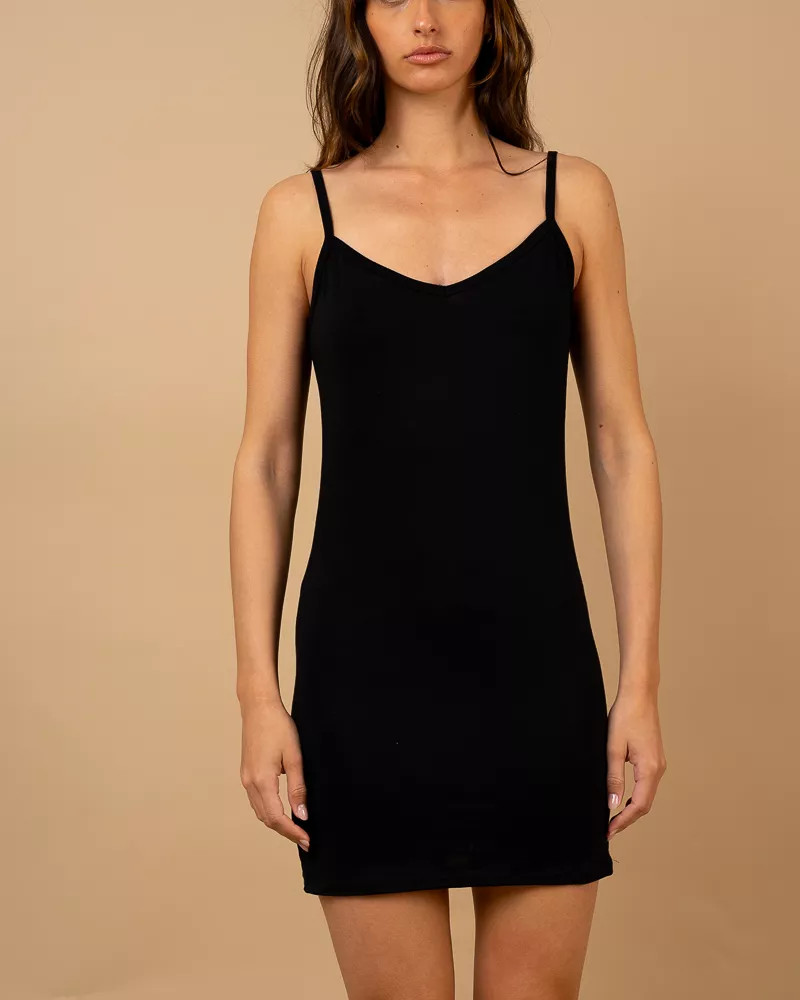 Fond de robe col en v