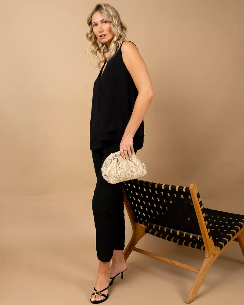 Pantalon revers fluide