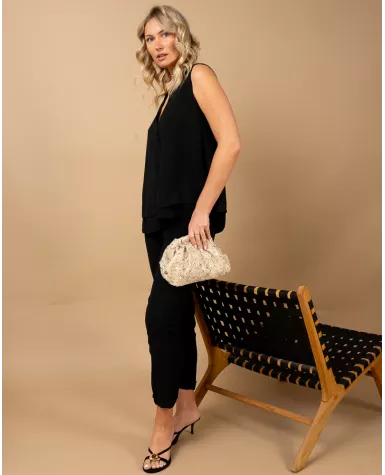 Pantalon revers fluide