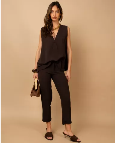 Pantalon revers fluide