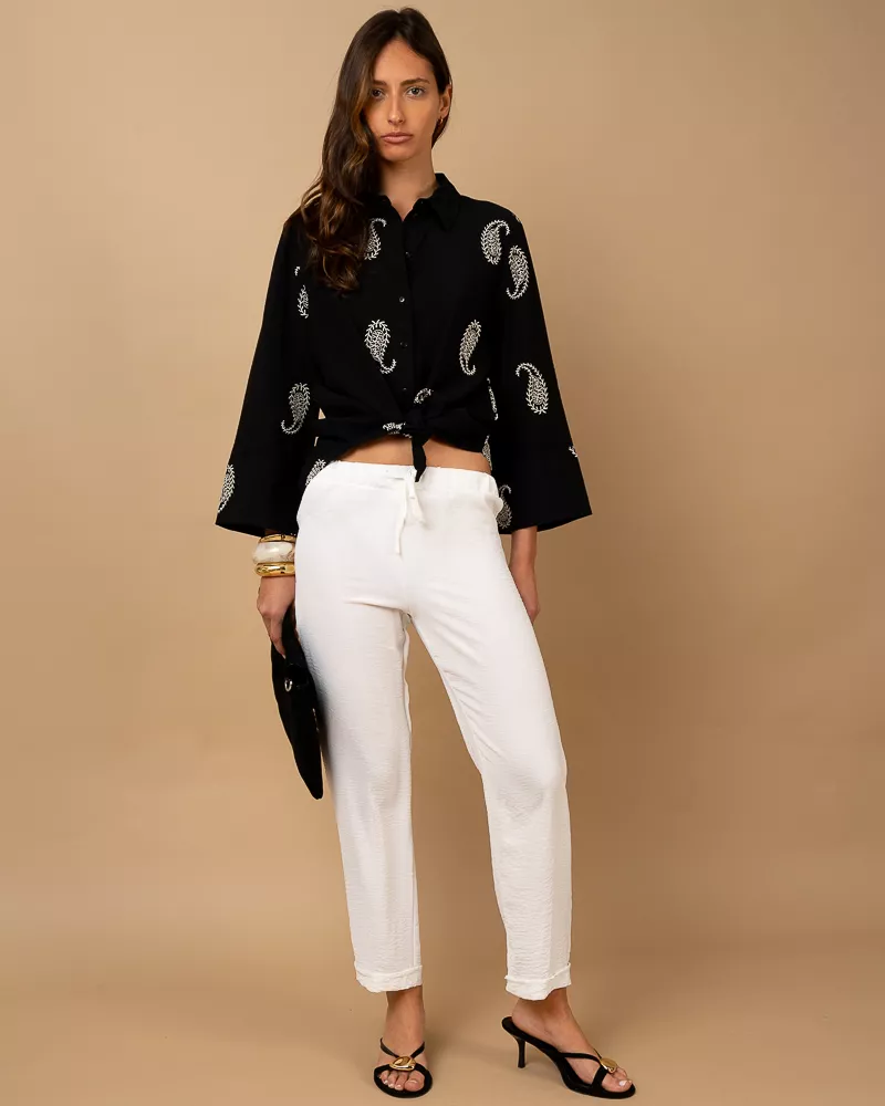 Pantalon revers fluide