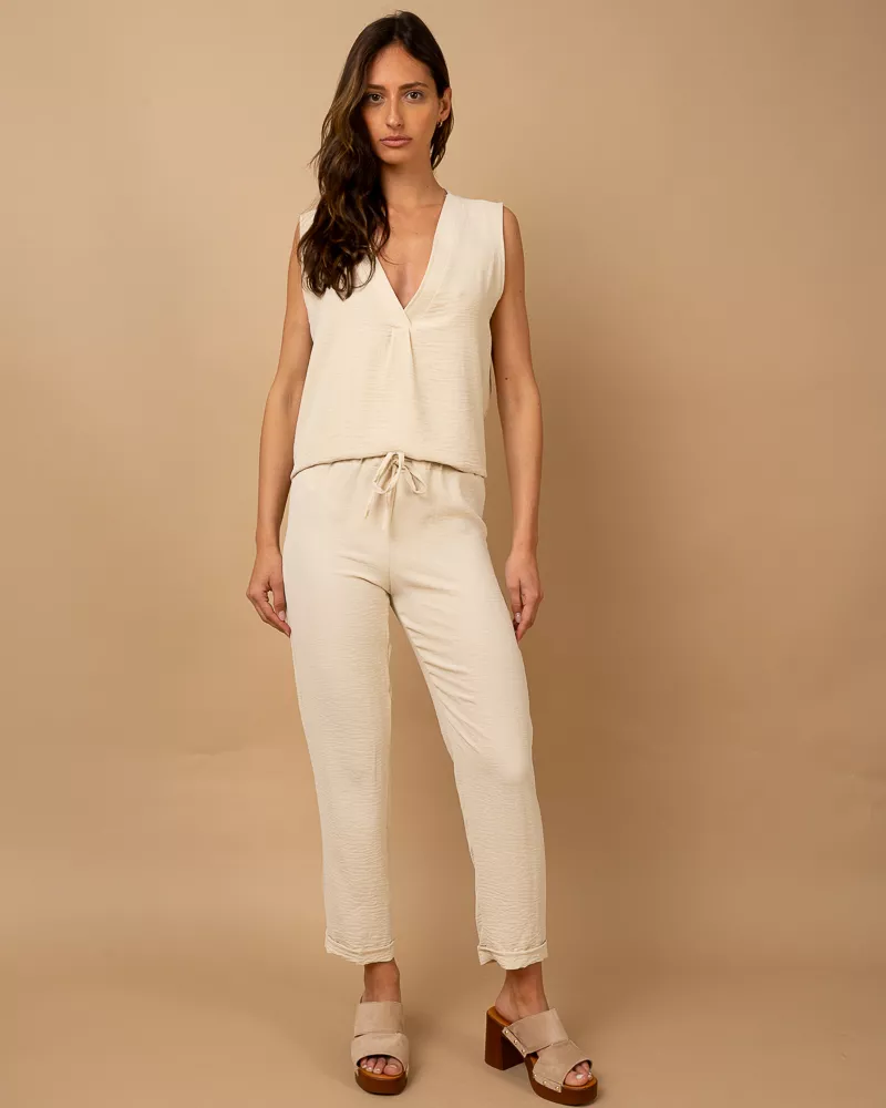 Pantalon revers fluide