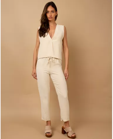 Pantalon revers fluide