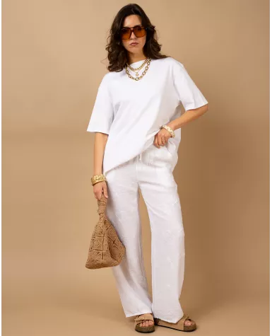 Pantalon broderie