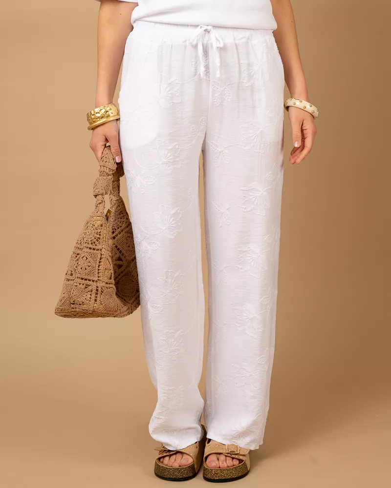 Pantalon broderie